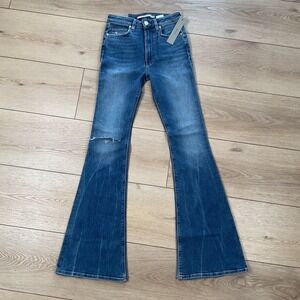 Hudson Holly High Rise Flare Jeans Gravity Blue Distressed Womens 26 NWT